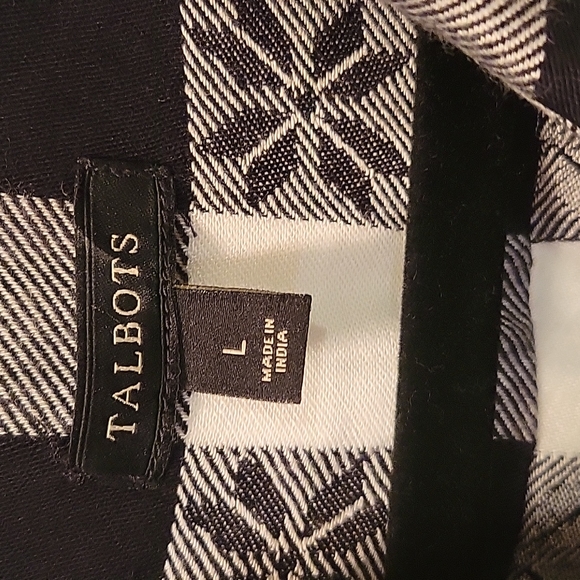 Talbot's Buffalo Check Button down Top - Picture 4 of 6